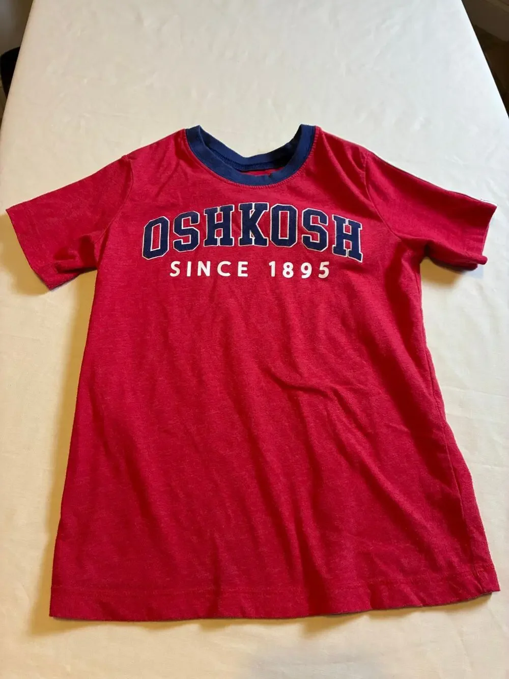 OshKosh B'gosh Boys Size 6 Red Graphic Logo T Shirt Since 1895 Short Sleeve
